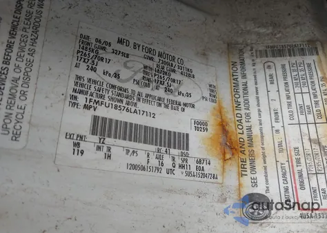 2006 Ford Expedition Eddie Bauer/King Ranch из США, поврежденный, VIN 1FMFU18576LA17112